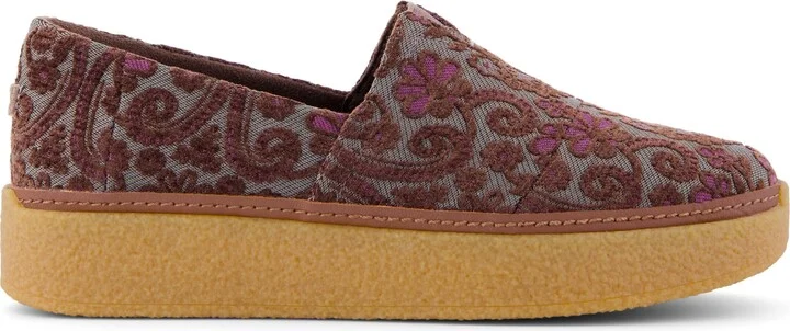 Adelaide Basil Floral Brocade Espadrille Slip On
