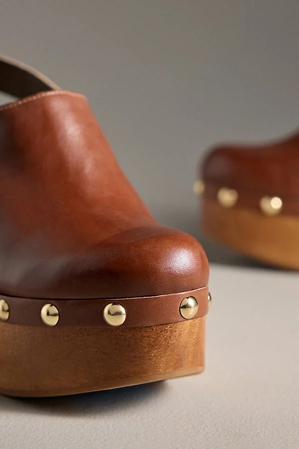 Adelan Wood-Bottom Clog Heels - Image 4