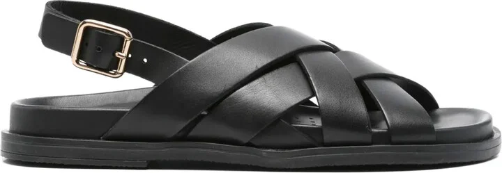 Adelash crossover leather sandals