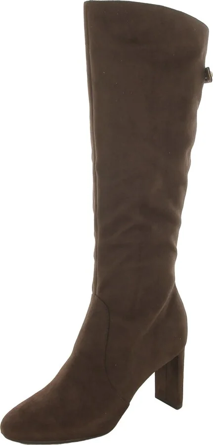 Adelayde Womens Zipper Manmade Knee-High Boots