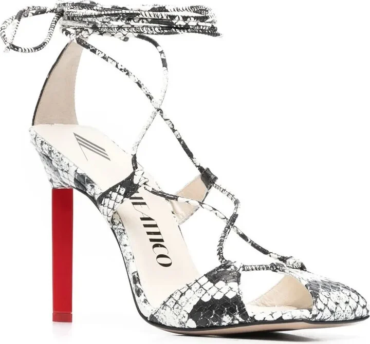 Adele 105mm snakeskin-print sandals - Image 2