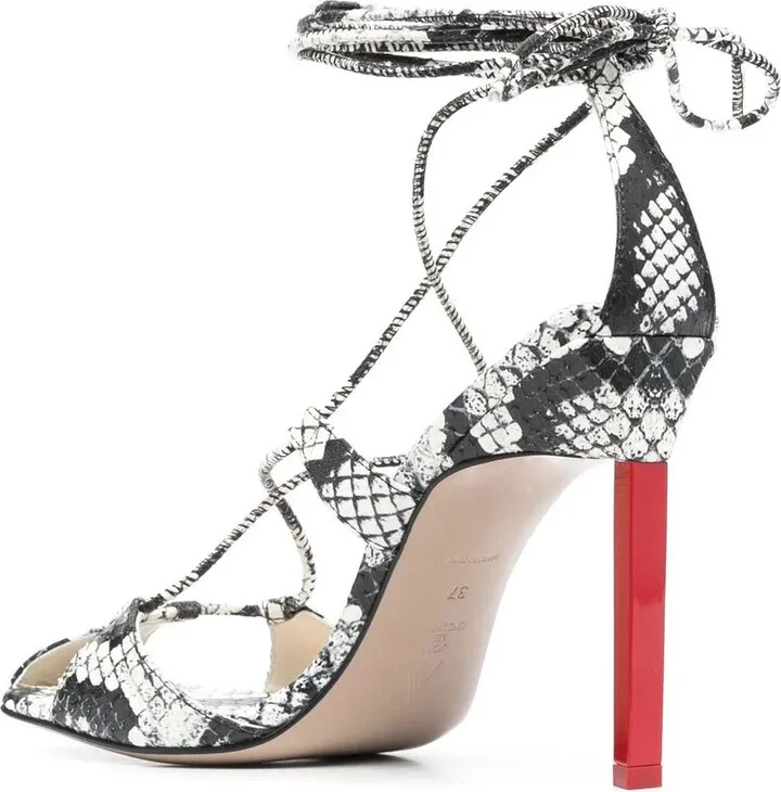 Adele 105mm snakeskin-print sandals - Image 3