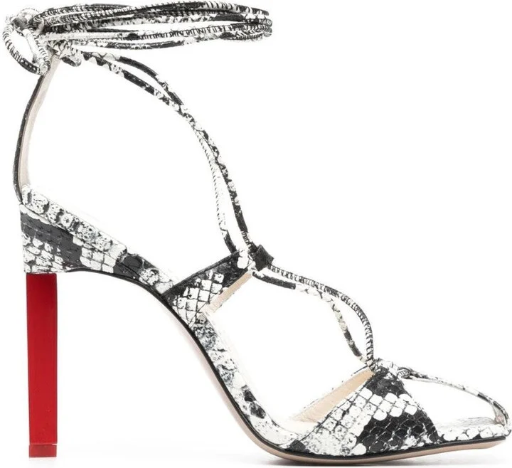Adele 105Mm Snakeskin-Print Sandals