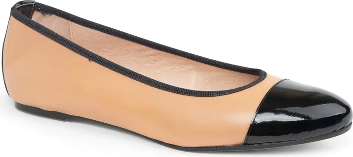 Beige/ Black Patent