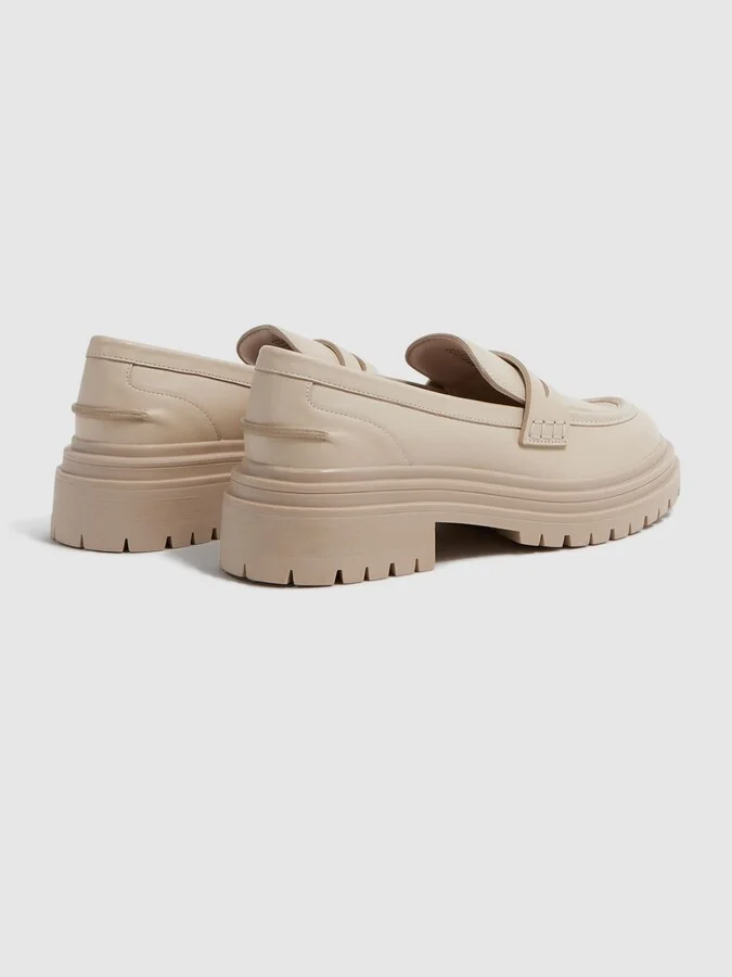 Adele Leather Chunky Cleated Loafers - Image 4