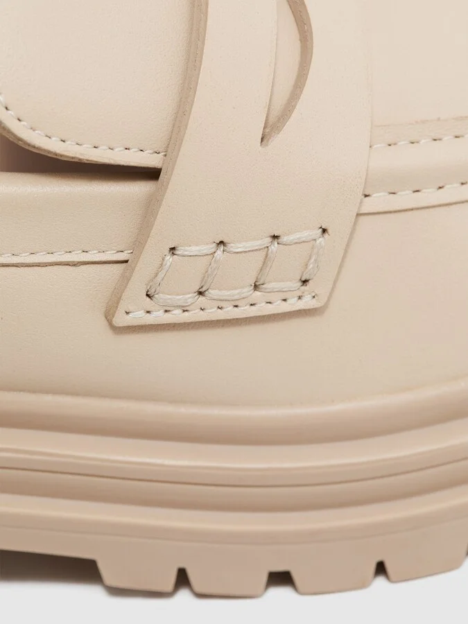 Adele Leather Chunky Cleated Loafers - Image 5
