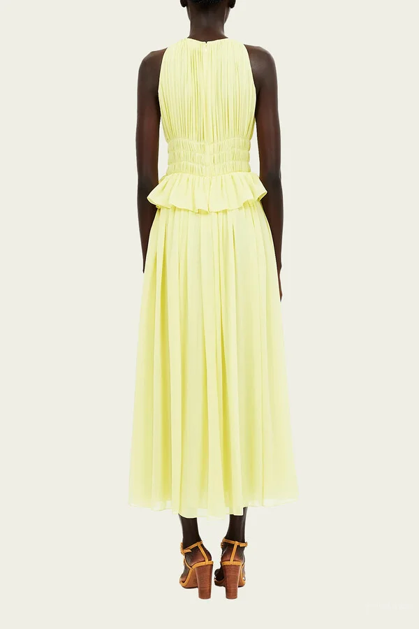Adeline Midi Dress in Citron - Image 2