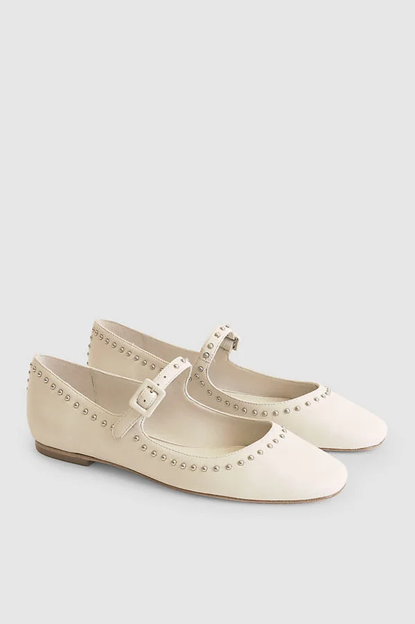 Adelle Studded Mary Jane Flats - Image 2