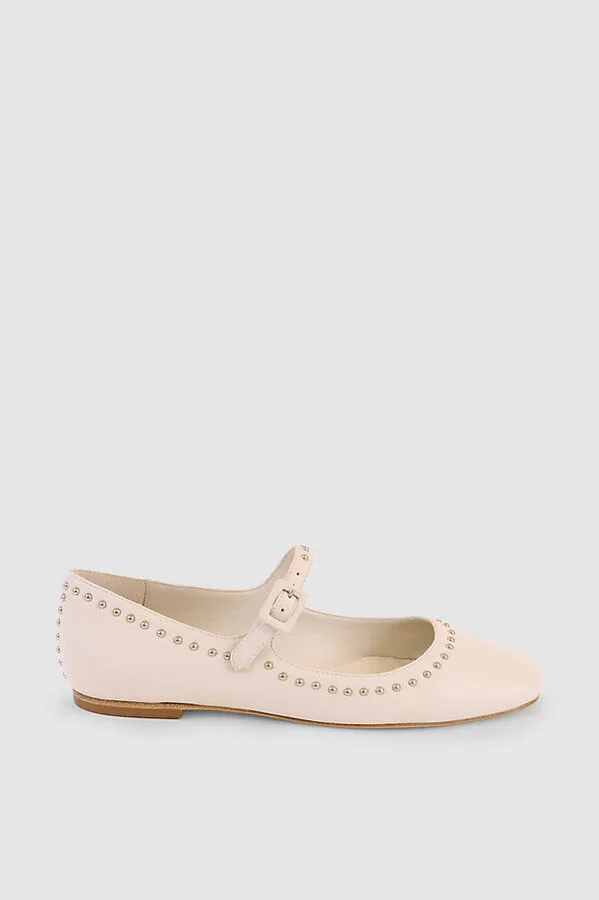Adelle Studded Mary Jane Flats
