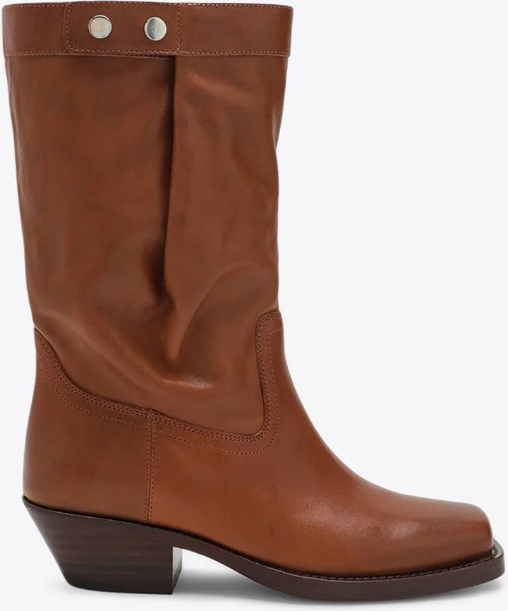 Ademe 40 Leather Biker Boots