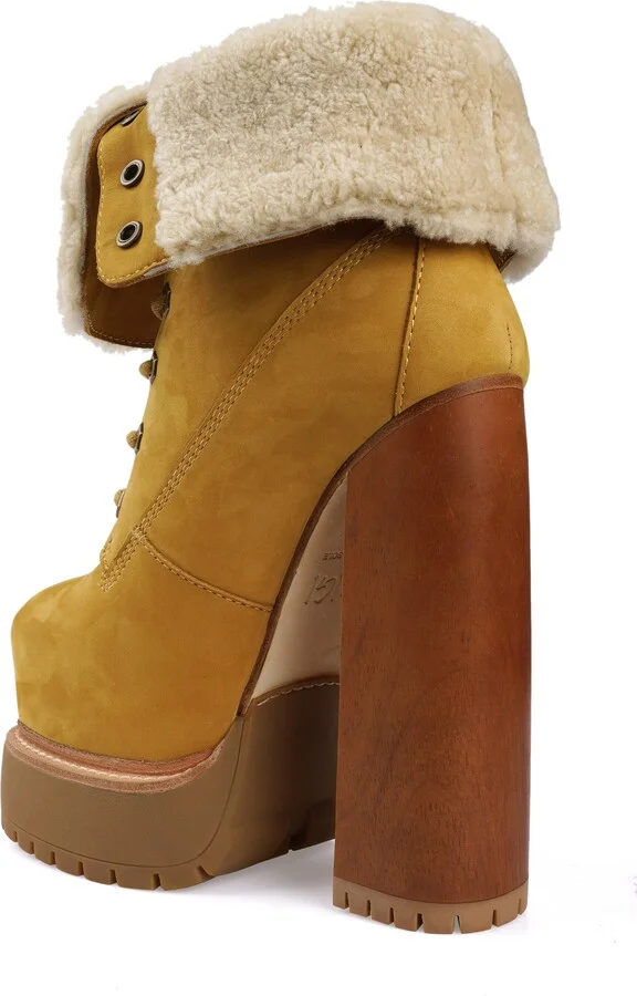 Aden Faux Shearling Lined Platform Bootie - Image 2