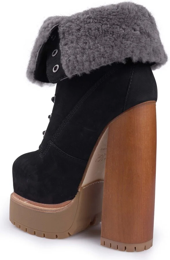 Aden Faux Shearling Lined Platform Bootie - Image 8