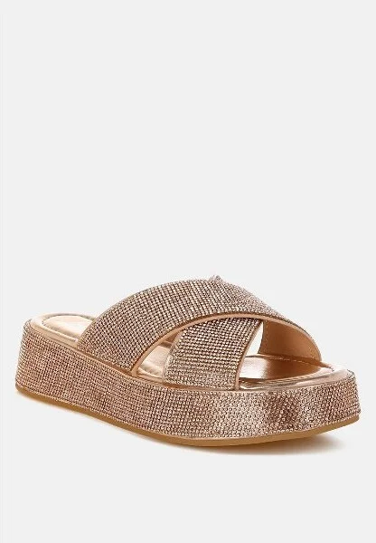 Adena Rhinestone Embellished Flatforms Women - Image 3