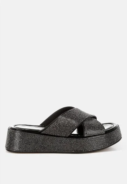Adena Rhinestone Embellished Flatforms Women