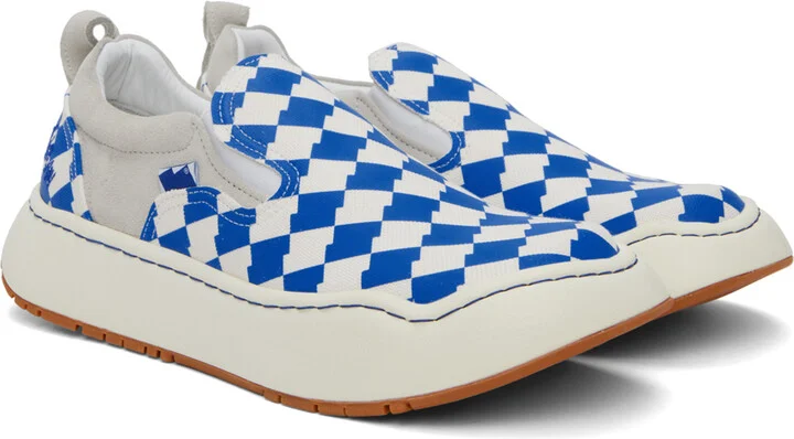 ADER error Blue & White Log LAD Sneakers - Image 4