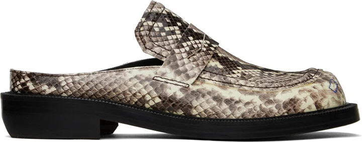 ADER error Brown Curve MU02 Slip-On Loafers
