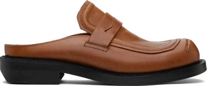 ADER error Brown Curve MU03 Slip-On Loafers
