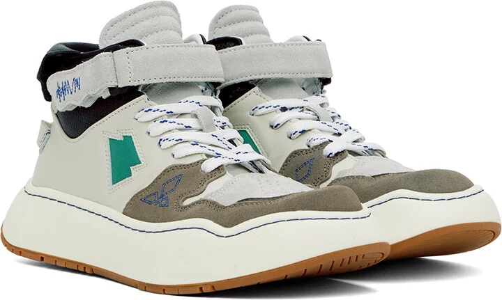 ADER error Green & Gray Log KHALIF Sneakers - Image 4