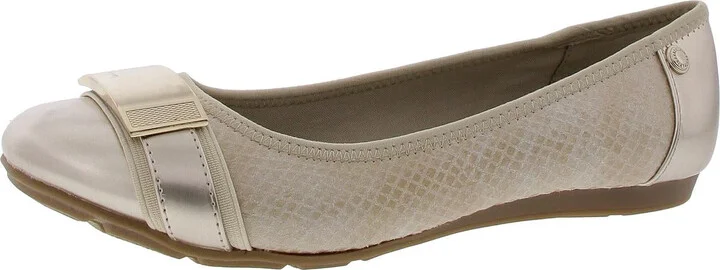 Adette Womens Metallic Patent Loafers