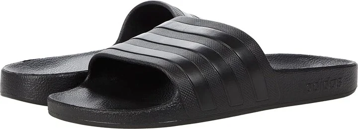 adidas Adilette Aqua Slides Athletic Shoes Black/Black/Black : Men's 4 - Women's 5 Medium, Synthetic