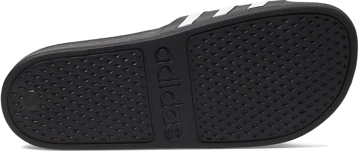 adidas Adilette Aqua Slides Athletic Shoes Black/White/Black : Men's 5 - Women's 6 Medium, Synthetic - Image 3