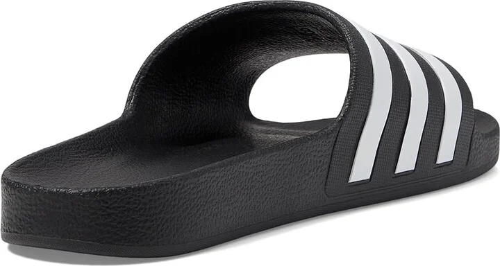 adidas Adilette Aqua Slides Athletic Shoes Black/White/Black : Men's 5 - Women's 6 Medium, Synthetic - Image 4