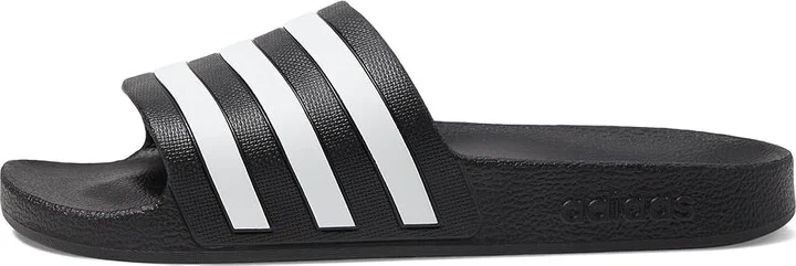 adidas Adilette Aqua Slides Athletic Shoes Black/White/Black : Men's 5 - Women's 6 Medium, Synthetic - Image 6