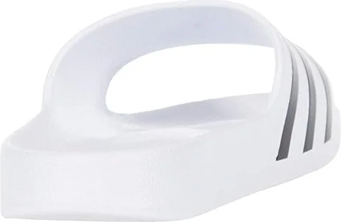 adidas Adilette Aqua Slides Athletic Shoes White/Black/White : Men's 7 - Women's 8 Medium, Synthetic - Image 4