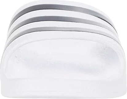 adidas Adilette Aqua Slides Athletic Shoes White/Black/White : Men's 7 - Women's 8 Medium, Synthetic - Image 5