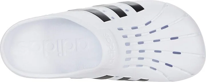 adidas Adilette Clog Men's Shoes Footwear White/Core Black/Footwear White : Men's 4 - Women's 5 Medium, Synthetic - Image 2