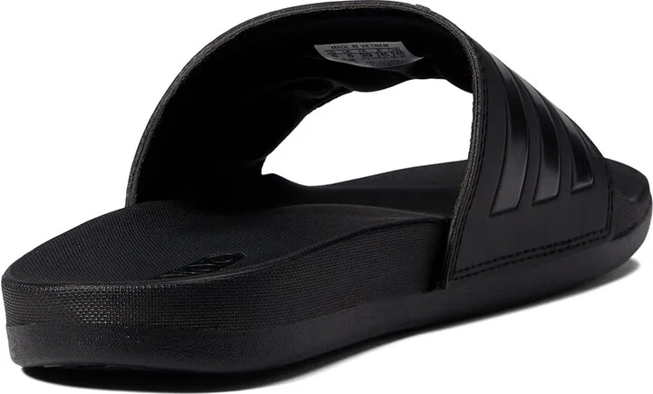 adidas Adilette Comfort Athletic Shoes Black/Black/Black 1 : Men's 11 - Women's 12 Medium, Synthetic - Image 3