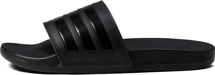 adidas Adilette Comfort Athletic Shoes Black/Black/Black 1 : Men's 11 - Women's 12 Medium, Synthetic - Image 5