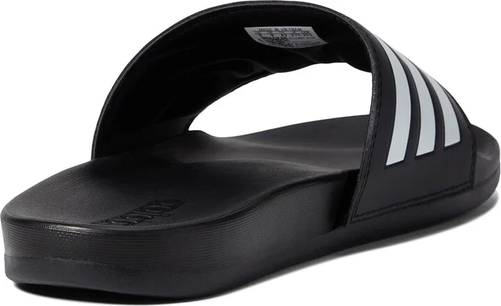 adidas Adilette Comfort Athletic Shoes Black/White/Black 3 : Men's 12 - Women's 13 Medium, Synthetic - Image 4