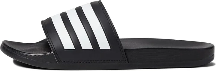 adidas Adilette Comfort Athletic Shoes Black/White/Black 3 : Men's 12 - Women's 13 Medium, Synthetic - Image 5