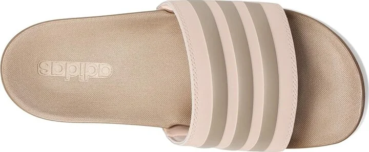 adidas Adilette Comfort Women's Sandals Wonder Quartz/Champagne Metallic/Champagne Metallic : 11 B - Medium, Synthetic - Image 2