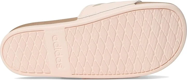 adidas Adilette Comfort Women's Sandals Wonder Quartz/Champagne Metallic/Champagne Metallic : 11 B - Medium, Synthetic - Image 3