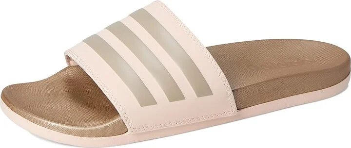 adidas Adilette Comfort Women's Sandals Wonder Quartz/Champagne Metallic/Champagne Metallic : 11 B - Medium, Synthetic - Image 5