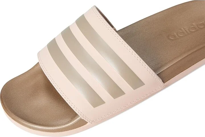 adidas Adilette Comfort Women's Sandals Wonder Quartz/Champagne Metallic/Champagne Metallic : 11 B - Medium, Synthetic - Image 7