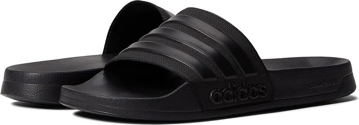 adidas Adilette Shower Shoes Black/Black/Black : Men's 15 - Women's 16 Medium, Synthetic