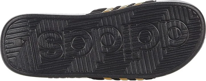 adidas adissage Shoes Core Black/Gold Metallic/Core Black : Men's 11 - Women's 12 Medium, Synthetic - Image 3