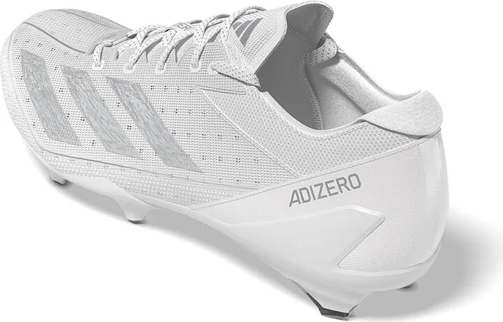 adidas adizero 13.0 Football Cleats Men's Shoes White/Silver Metallic/White : 13 D - Medium, Rubber/Synthetic - Image 4