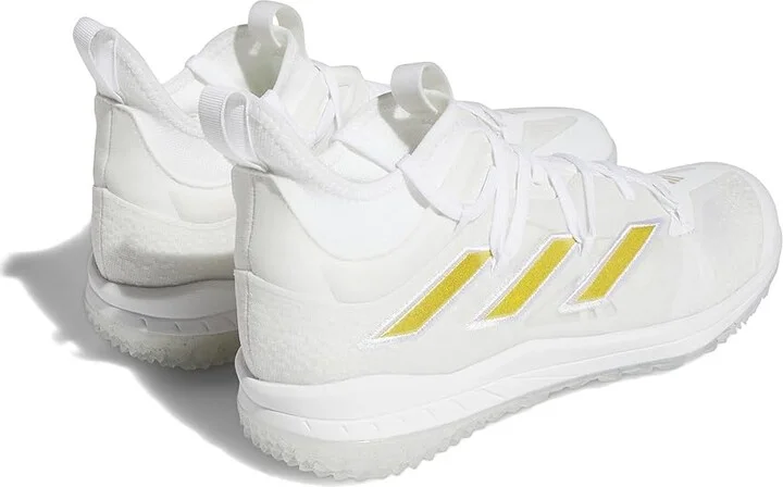 adidas Adizero Afterburner 9 NWV Turf Baseball Cleats Men's Shoes Footwear White/Gold Metallic/Footwear White : 17 D - Medium, Rubber - Image 4