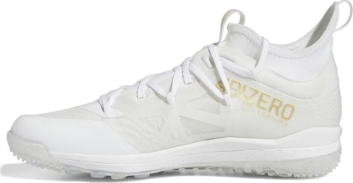 adidas Adizero Afterburner 9 NWV Turf Baseball Cleats Men's Shoes Footwear White/Gold Metallic/Footwear White : 17 D - Medium, Rubber - Image 5