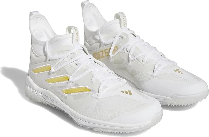 adidas Adizero Afterburner 9 NWV Turf Baseball Cleats Men's Shoes Footwear White/Gold Metallic/Footwear White : 17 D - Medium, Rubber