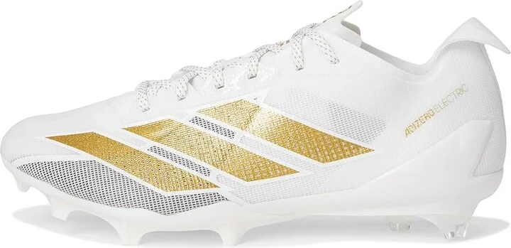 adidas Adizero Electric Football Cleats Men's Shoes White/Gold Metallic/White : 17 D - Medium, Synthetic - Image 6