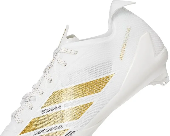 adidas Adizero Electric Football Cleats Men's Shoes White/Gold Metallic/White : 17 D - Medium, Synthetic - Image 7