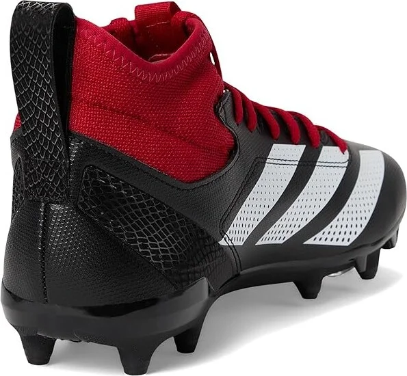 adidas Adizero Impact.2 Football Cleats Men's Cleated Shoes Black/White/Team Power Red : 12 D - Medium, Rubber - Image 4