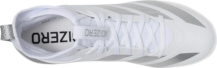 adidas Adizero Impact.2 Football Cleats Men's Cleated Shoes White/Silver Metallic/White : 10 D - Medium, Rubber - Image 2