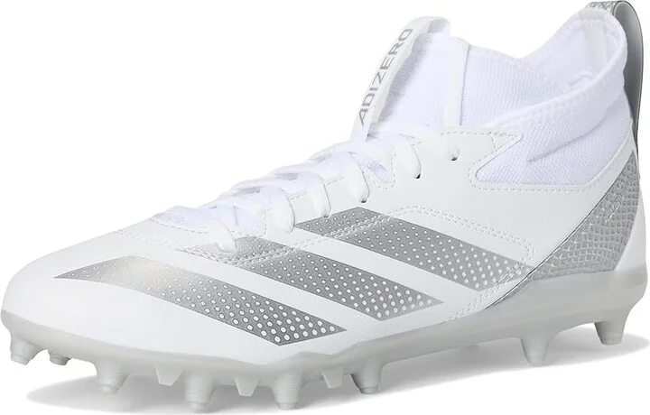 adidas Adizero Impact.2 Football Cleats Men's Cleated Shoes White/Silver Metallic/White : 10 D - Medium, Rubber - Image 5