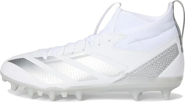 adidas Adizero Impact.2 Football Cleats Men's Cleated Shoes White/Silver Metallic/White : 10 D - Medium, Rubber - Image 6